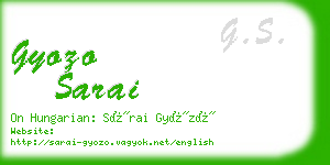 gyozo sarai business card